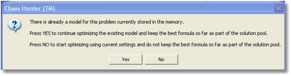Retrain message box