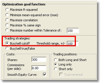 Threshold outputs