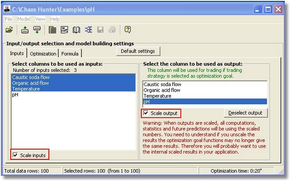 Scale inputs and outputs