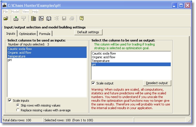 Select inputs and outputs 2