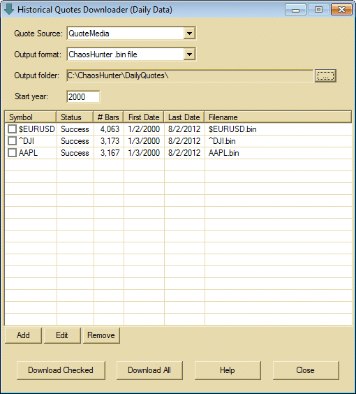 Historical Downloader
